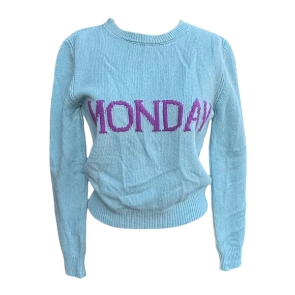 Alberta Ferretti Monday Cashmere Sweater 2 XS Rainbow Week Day ASO Amal Clooney - Picture 3 of 16